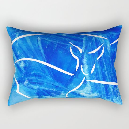 Winter mood with deer Rectangular Pillow