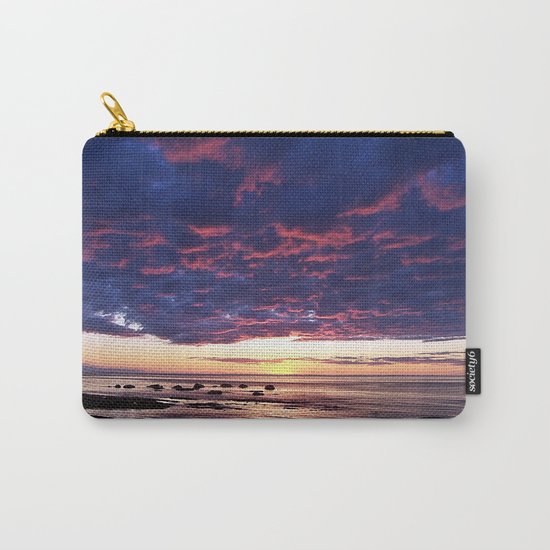 Textured Clouds at Sunset Carry-All Pouch