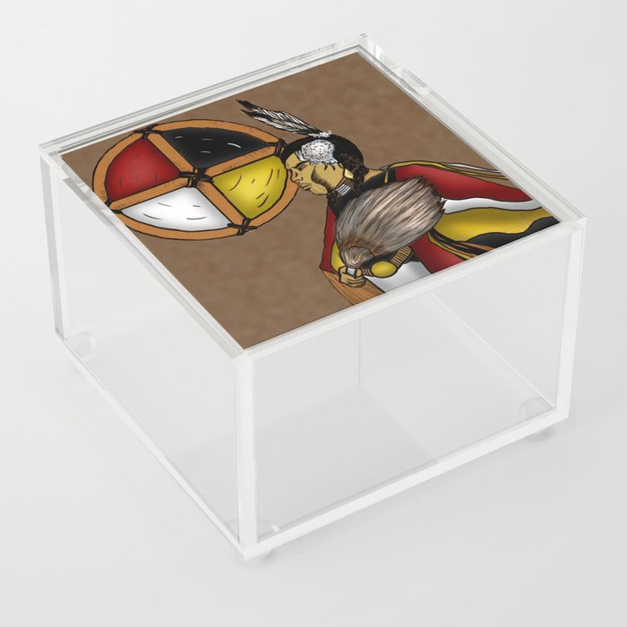 Proud Woman Leather Acrylic Box