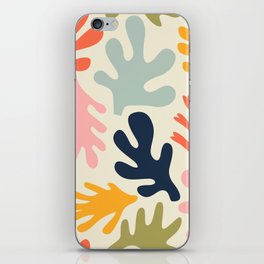 Abstract colorful nature leaf collage shapes pattern iPhone Skin