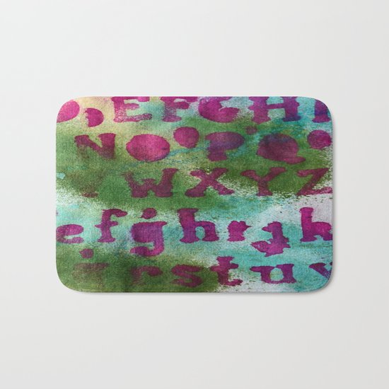 Mixed Alphabet Ink Bath Mat