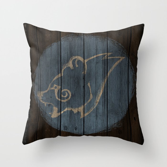 Bear Shield Throw Pillow by VineDesign Society6
