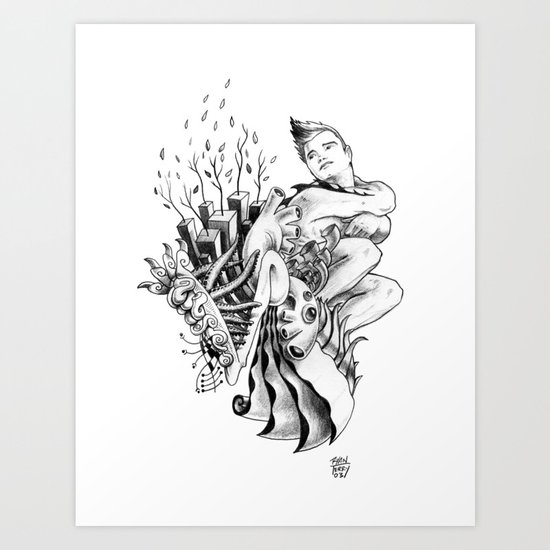 Tired of Thinking Art Print