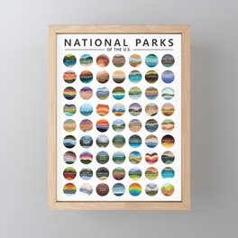 US National Parks Framed Mini Art Print