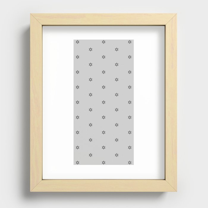 Grey Star Design Recessed Framed Print