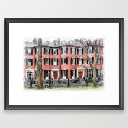 Historic Louisburg Square Beacon Hill Boston Framed Art Print