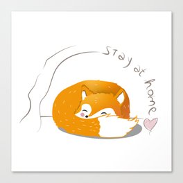 stay at home fox Canvas Print