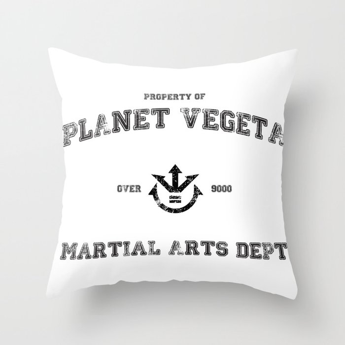 Planet Vegeta Martial Arts Department Throw Pillow