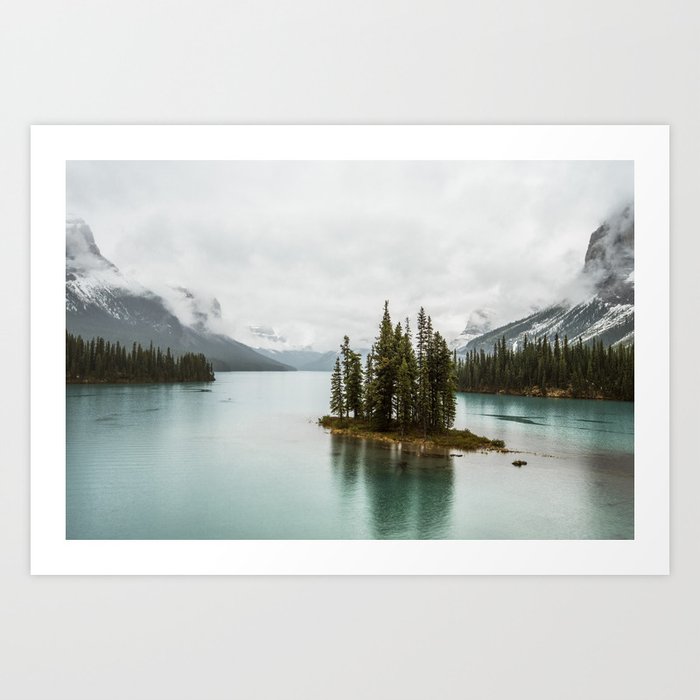 Emerald Spirit Island | Landscape Photography | Maligne Lake | Jasper Alberta Art Print