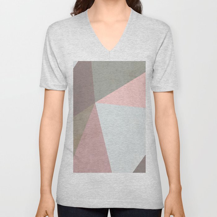 Delicate Geometry V Neck T Shirt