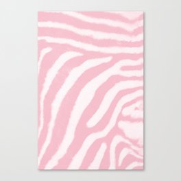 Pastel pink zebra print Canvas Print