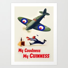 0004 - My Goodness My Guinness (Plane) Poster Art Print