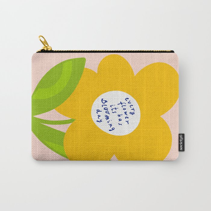 Retro blooming flower  Carry-All Pouch