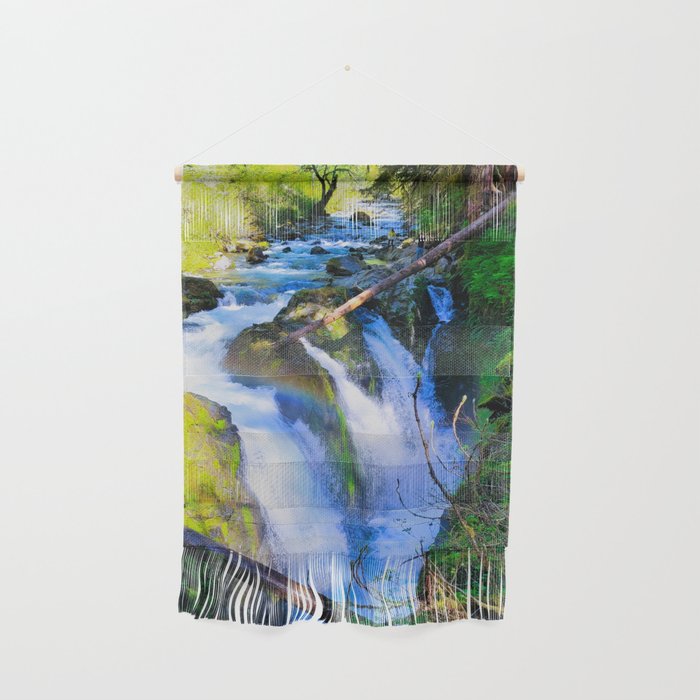 Olympic National Park Azure Waterfall Wall Hanging