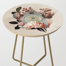 Retro Telephone Flower Power Side Table