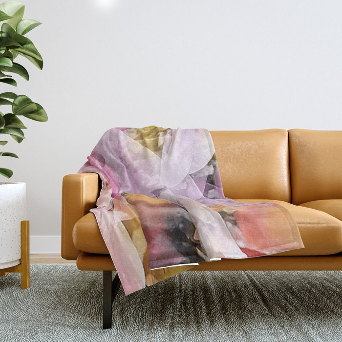 Yellow and hotsell pink throw blanket