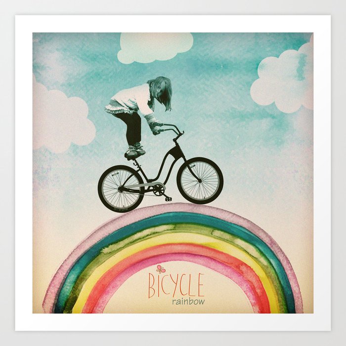 Rainbow bike for outlet girl