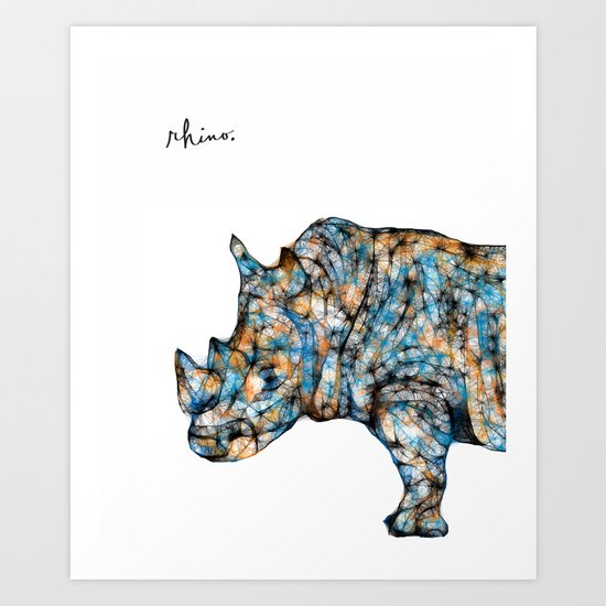 Rhinoceros Art Print