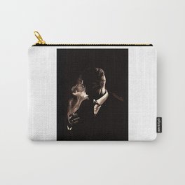 Tommy Shelby Smoking a Cigarette Carry-All Pouch | Tvseries, Black, Peaky, Dark, Tvshow, Thomasshelby, Thomas, Tommyshelby, Graphicdesign 