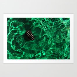 Hyper vortex Art Print | Velvetlabradorite, Water, Green, Swirllingvortex, Photo, Ripples, Macro 