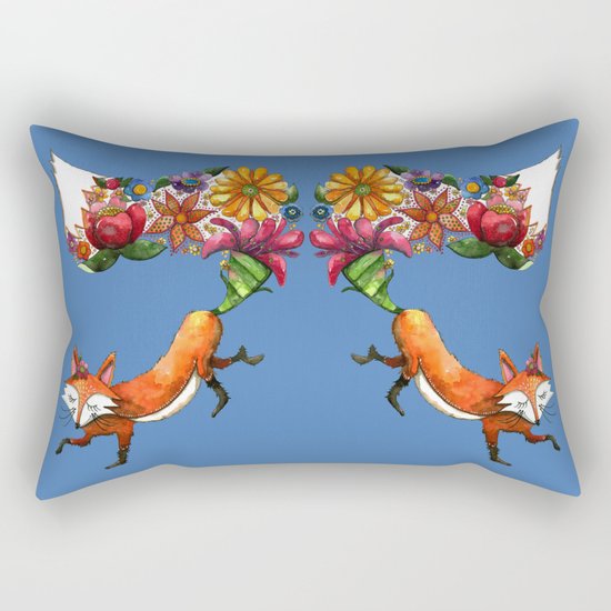 Hunt Flowers Not Foxes Two Rectangular Pillow