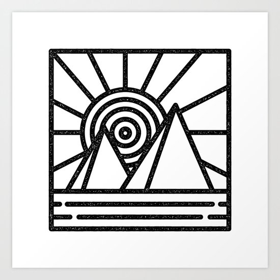 minmal mountain Art Print