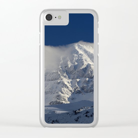"Foggy mountains". Alcazaba mountain 3371 meters Clear iPhone Case