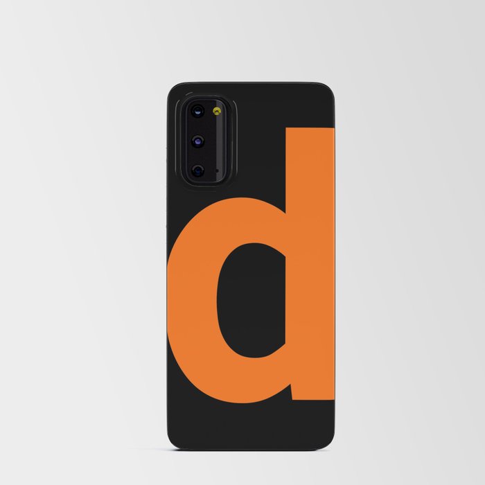 letter D (Orange & Black) Android Card Case