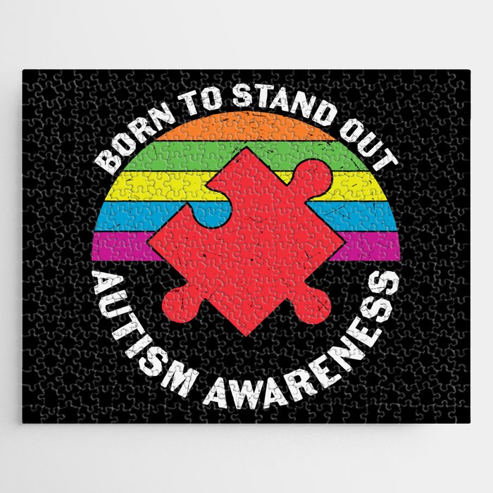Born To Stand Out Autism Awareness Jigsaw Puzzle