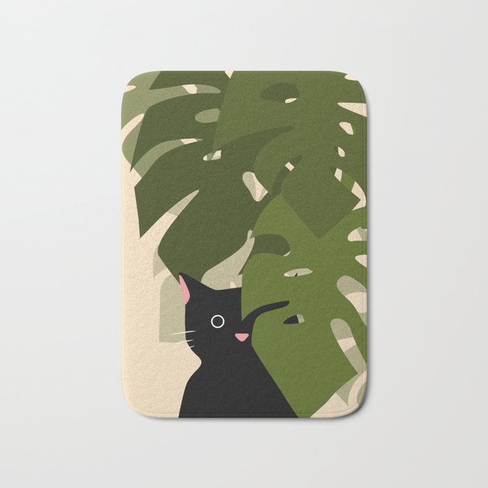 Cat in Nature  Bath Mat