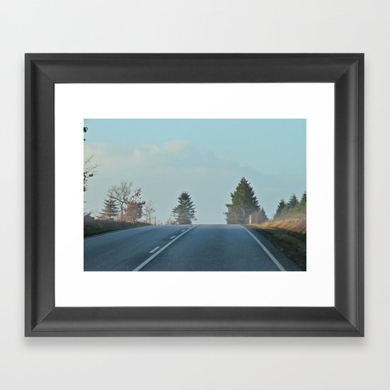 behind the hill Framed Art Print