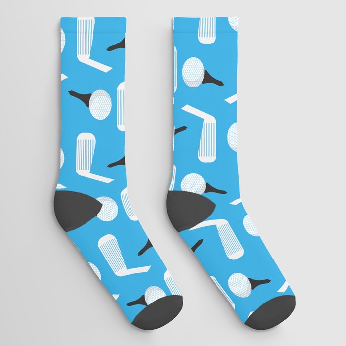Golf Pattern (Light Blue) Socks