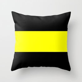 Just three colors 13 Black,yellow,black Throw Pillow