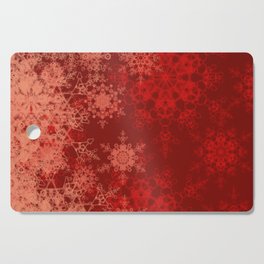 Abstract snowflakes on colorful background. 2d illustration. Christmas time decorative texture. Cutting Board