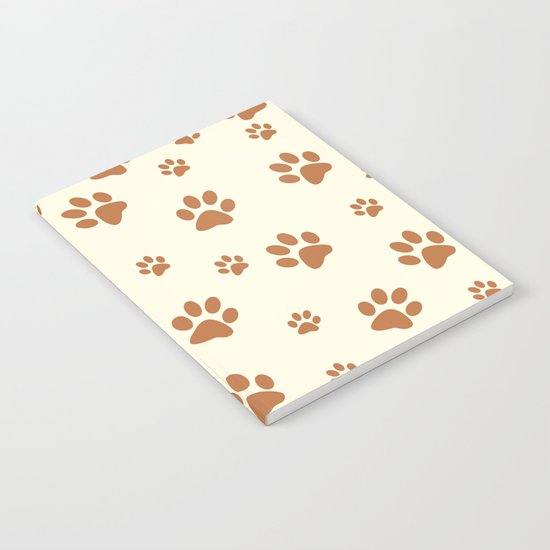 Muddy Puppy Paw Prints Notebook