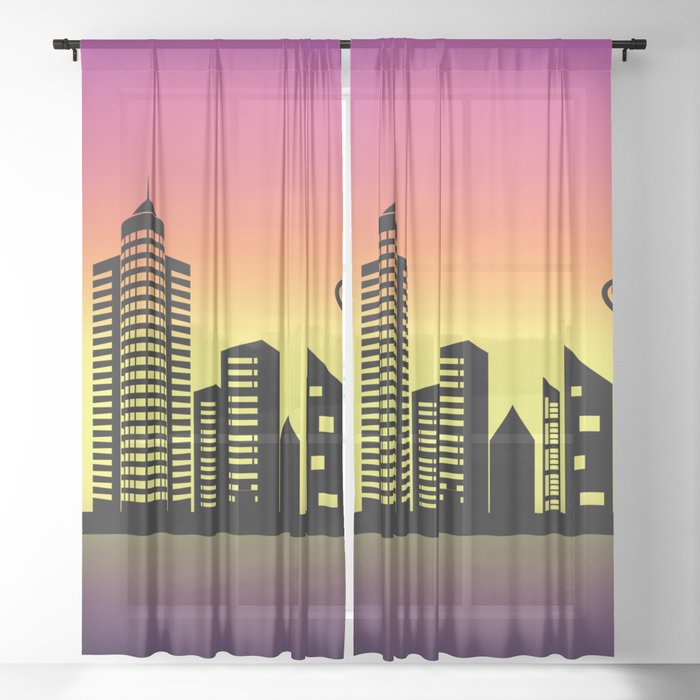 City Stars XXII Sheer Curtain