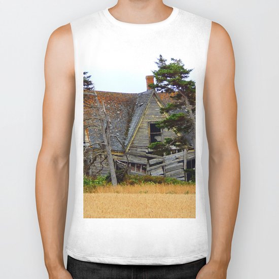 Abandoned Collapsing Homestead Biker Tank