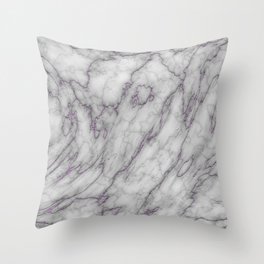 Purple Marble Throw Pillow