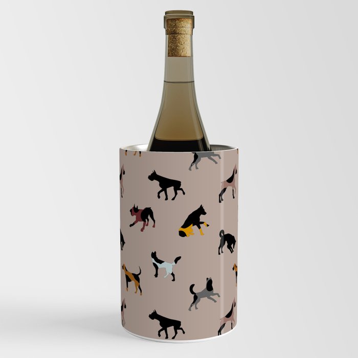 Puppies,dogs,pattern,animals,Scandinavian style  Wine Chiller
