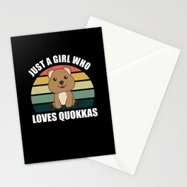 Only A Girl Loves The Quokka - Sweet Quokka Stationery Card