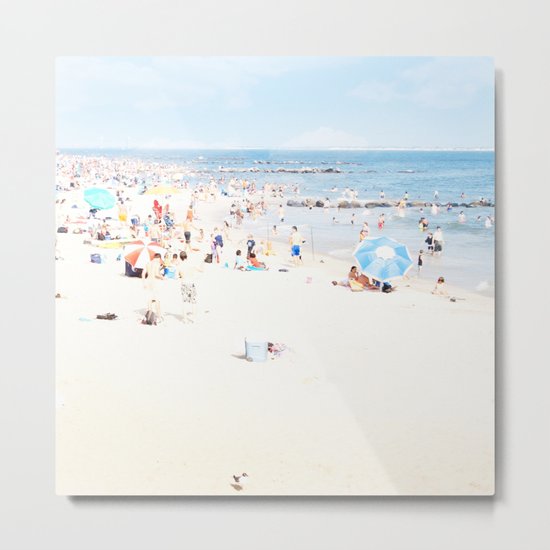 Blue Beach Brooklyn Metal Print