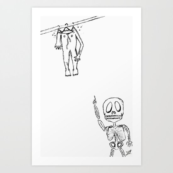 skin suit. Art Print