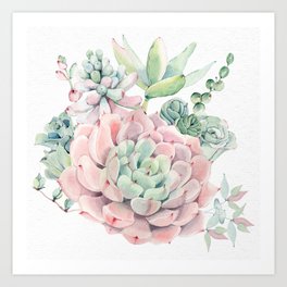 Pink Succulent by Nature Magick Art Print