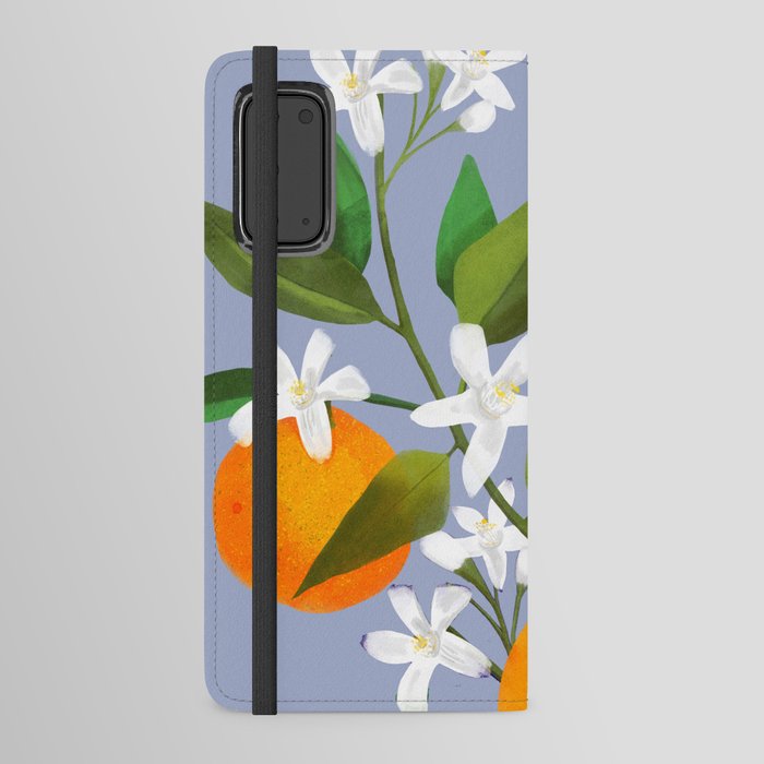 Orange Blossom Floral Android Wallet Case