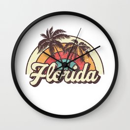 Florida beach city Wall Clock