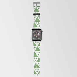 Triangles Big and Small in green Apple Watch Band