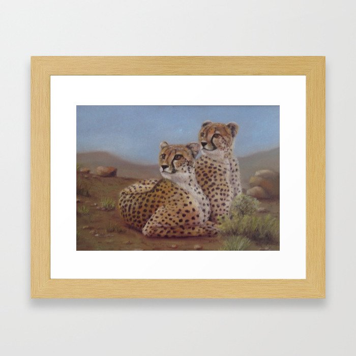 Cheetahs on the Lookout Framed Art Print