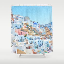 Santorini Greece #7 Shower Curtain