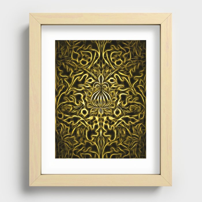 Royal decoration in gold color and king of black colors Recessed Framed Print
