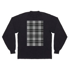 Black and White Flannel Long Sleeve T-shirt